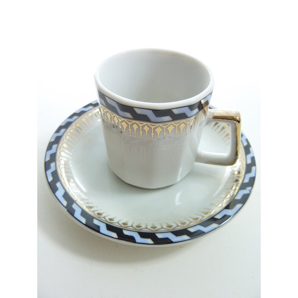 Gold Blue Black Tea Cup Japan